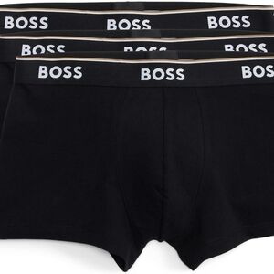 Boss Men's Underwear 3-Pack Black Cotton-Stretch Power Trunks Boxer Medium